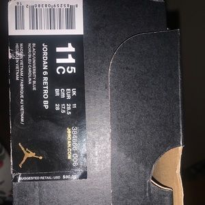 Toddlers Jordan Retro 6 BP